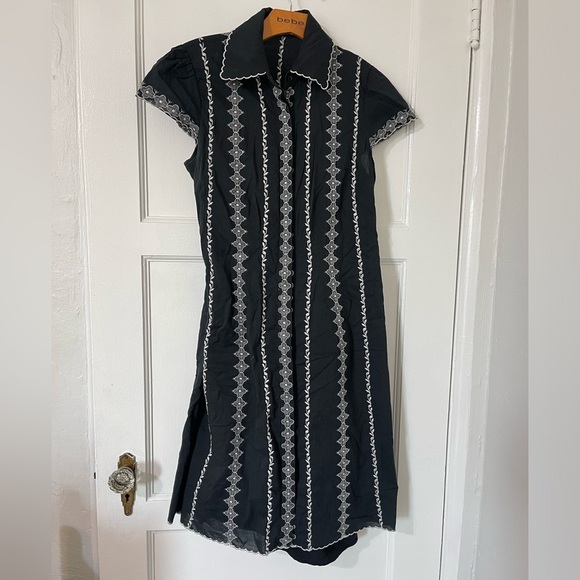 BCBG MaxAzria black button down dress size small - Picture 2 of 10